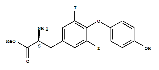 o-(4-羥基苯基)-3,5-二碘-L-酪氨酸甲酯結(jié)構(gòu)式_203585-45-9結(jié)構(gòu)式