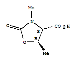 4-Oxazolidinecarboxylicacid,3,5-dimethyl-2-oxo-,(4s-trans)-(9ci)Structure,204386-94-7Structure 4-Oxazolidinecarboxylicacid,3,5-dimethyl-2-oxo-,(4s-trans)-(9ci) Structure,204386-94-7Structure