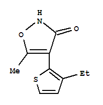 (9ci)-4-(3-乙基-2-噻吩)-5-甲基-3(2H)-異噁唑酮結(jié)構(gòu)式_204510-15-6結(jié)構(gòu)式