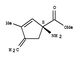 (1s)-(9ci)-1-氨基-3-甲基-4-亞甲基-2-環(huán)戊烯-1-羧酸甲酯結(jié)構(gòu)式_208510-16-1結(jié)構(gòu)式