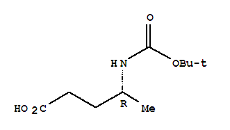 (4r)-(9ci)-4-[[(1,1-二甲基乙氧基)羰基]氨基]-戊酸結(jié)構(gòu)式_214402-34-3結(jié)構(gòu)式