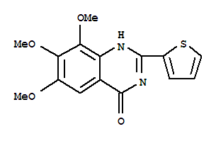 (9ci)-6,7,8-三甲氧基-2-(2-噻吩)-4(1H)-喹唑啉酮結(jié)構(gòu)式_219773-73-6結(jié)構(gòu)式