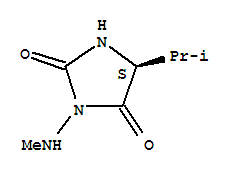 (5s)-(9ci)-3-(甲基氨基)-5-(1-甲基乙基)-2,4-咪唑啉二酮結構式_220442-68-2結構式