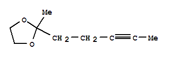 (7ci,8ci,9ci-2-甲基-2-(3-戊炔)-1,3-二氧戊環(huán)結(jié)構(gòu)式_22592-16-1結(jié)構(gòu)式