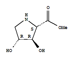 (3r,4r)-(9ci)-3,4-二羥基-L-脯氨酸甲酯結(jié)構(gòu)式_226884-08-8結(jié)構(gòu)式