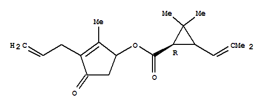 (1R)-2,2-dimethyl-3-(2-methyl-1-propen-1-yl)cyclopropanecarboxylic acid 2-methyl-4-oxo-3-(2-propen-1-yl)-2-cyclopenten-1-yl esterStructure,231937-89-6Structure (1R)-2,2-dimethyl-3-(2-methyl-1-propen-1-yl)cyclopropanecarboxylic acid 2-methyl-4-oxo-3-(2-propen-1-yl)-2-cyclopenten-1-yl ester Structure,231937-89-6Structure