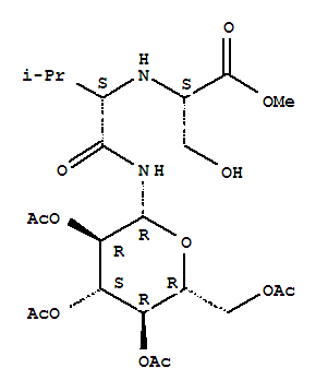 (9ci)-n-[(1s)-2-甲基-1-[[(2,3,4,6-四-o-乙?；?beta-d-吡喃葡萄糖)氨基]羰基]丙基]-L-絲氨酸甲酯結(jié)構(gòu)式_236100-70-2結(jié)構(gòu)式