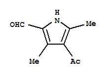 (9ci)-4-乙酰基-3,5-二甲基-1H-吡咯-2-羧醛結(jié)構(gòu)式_2386-30-3結(jié)構(gòu)式