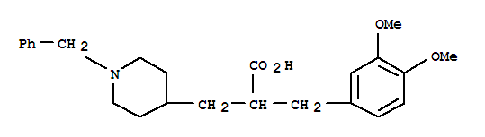 2-(3,4-Dimethoxybenzyl)-3-(n-benzyl-4-piperidine)propionic acid(donepezil intermediate)Structure,259170-03-1Structure 2-(3,4-Dimethoxybenzyl)-3-(n-benzyl-4-piperidine)propionic acid(donepezil intermediate) Structure,259170-03-1Structure