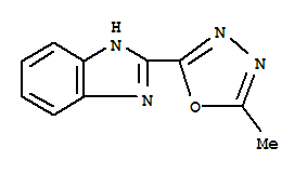 (9ci)-2-(5-甲基-1,3,4-噁二唑-2-基)-1H-苯并咪唑結(jié)構(gòu)式_26286-46-4結(jié)構(gòu)式