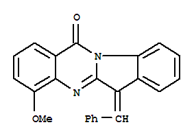 4-甲氧基-6-(苯基亞甲基)-吲哚并[2,1-b]喹唑啉-12(6h)-酮結(jié)構(gòu)式_263239-55-0結(jié)構(gòu)式