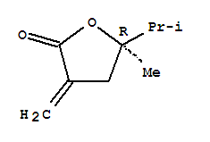 (5r)-(9ci)-二氫-5-甲基-3-亞甲基-5-(1-甲基乙基)-2(3H)-呋喃酮結構式_266694-56-8結構式