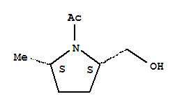 順式-(8ci)-1-乙?；?5-甲基-2-吡咯烷甲醇結(jié)構(gòu)式_28115-45-9結(jié)構(gòu)式