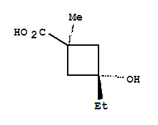 反式-(9ci)-3-乙基-3-羥基-1-甲基-環(huán)丁烷羧酸結(jié)構(gòu)式_286443-11-6結(jié)構(gòu)式