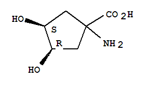 (3r,4s)-(9ci)-1-氨基-3,4-二羥基-環(huán)戊烷羧酸結(jié)構(gòu)式_286470-54-0結(jié)構(gòu)式