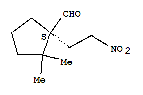 (1s)-(9ci)-2,2-二甲基-1-(2-硝基乙基)-環(huán)戊烷羧醛結(jié)構(gòu)式_302338-13-2結(jié)構(gòu)式