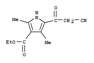 (9ci)-5-(氰基乙酰基)-2,4-二甲基-1H-吡咯-3-羧酸乙酯結(jié)構(gòu)式_303126-23-0結(jié)構(gòu)式