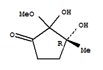 (3r)-(9ci)-2,3-二羥基-2-甲氧基-3-甲基-環(huán)戊酮結(jié)構(gòu)式_303183-82-6結(jié)構(gòu)式