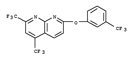 (9ci)-2,4-雙(三氟甲基)-7-[3-(三氟甲基)苯氧基]-1,8-萘啶結(jié)構(gòu)式_303996-18-1結(jié)構(gòu)式