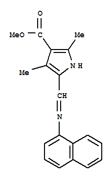 (9ci)-2,4-二甲基-5-[(1-萘亞氨基)甲基]-1H-吡咯-3-羧酸甲酯結構式_304868-19-7結構式