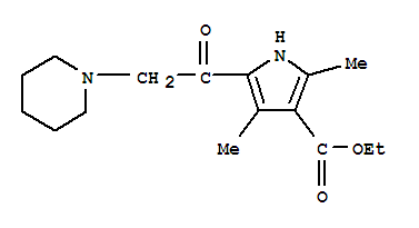 (9ci)-2,4-二甲基-5-(1-哌啶基乙?；?-1H-吡咯-3-羧酸乙酯結構式_307341-05-5結構式