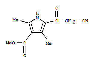 (9ci)-5-(氰基乙?；?-2,4-二甲基-1H-吡咯-3-羧酸甲酯結(jié)構(gòu)式_307512-39-6結(jié)構(gòu)式
