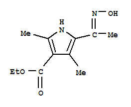 (9ci)-5-[1-(羥基亞氨基)乙基]-2,4-二甲基-1H-吡咯-3-羧酸乙酯結(jié)構(gòu)式_312534-19-3結(jié)構(gòu)式