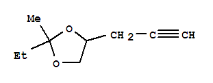 (9ci)-2-乙基-2-甲基-4-(2-丙炔)-1,3-二氧戊環(huán)結(jié)構(gòu)式_31457-56-4結(jié)構(gòu)式