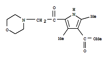 (9ci)-2,4-二甲基-5-(4-嗎啉乙?；?-1H-吡咯-3-羧酸甲酯結(jié)構(gòu)式_315708-28-2結(jié)構(gòu)式
