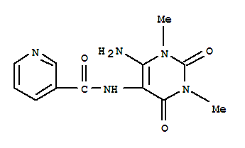 (7ci,8ci)-n-(6-氨基-1,2,3,4-四氫-1,3-二甲基-2,4-二氧代-5-嘧啶)-煙酰胺結(jié)構(gòu)式_3178-35-6結(jié)構(gòu)式