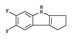 (9Ci)-6,7-二氟-1,2,3,4-四氫-環(huán)戊并[B]吲哚結(jié)構(gòu)式_327022-06-0結(jié)構(gòu)式