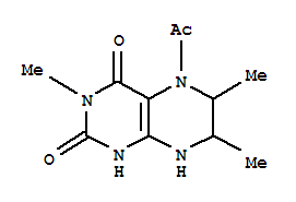 (8ci)-5-乙?；?5,6,7,8-四氫-3,6,7-三甲基- 2,4-二氧四氫蝶啶結(jié)構(gòu)式_33130-66-4結(jié)構(gòu)式