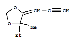 (7ci,8ci)-4-乙基-4-甲基-5-(2-丙炔)-1,3-二氧戊環(huán)結(jié)構(gòu)式_3357-83-3結(jié)構(gòu)式