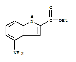 1H-indole-2-carboxylicacid,4-amino-,ethylester(9ci)Structure,33858-35-4Structure 1H-indole-2-carboxylicacid,4-amino-,ethylester(9ci) Structure,33858-35-4Structure