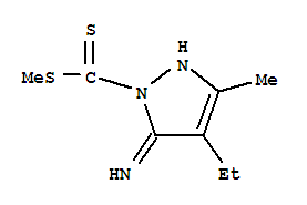 Methyl 4-ethyl-5-imino-3-methyl-2,5-dihydro-1h-pyrazole-1-carbodithioateStructure,342411-69-2Structure Methyl 4-ethyl-5-imino-3-methyl-2,5-dihydro-1h-pyrazole-1-carbodithioate Structure,342411-69-2Structure