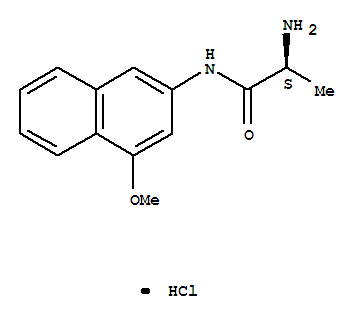 L-丙氨酸 4-甲氧基--萘酰胺鹽酸鹽結(jié)構(gòu)式_3438-14-0結(jié)構(gòu)式