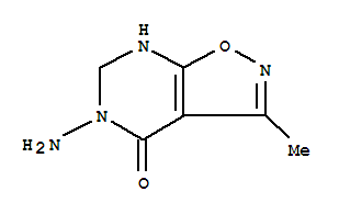 (9Ci)-5-氨基-6,7-二氫-3-甲基-異噁唑并[5,4-D]嘧啶-4(5H)-酮結(jié)構(gòu)式_344777-11-3結(jié)構(gòu)式