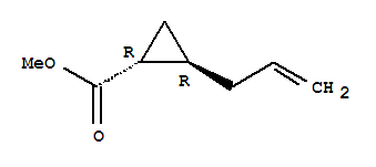 反式-(9ci)-2-(2-丙烯基)-環(huán)丙烷羧酸甲酯結(jié)構(gòu)式_34529-10-7結(jié)構(gòu)式