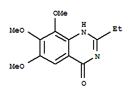 (9ci)-2-乙基-6,7,8-三甲氧基-4(1H)-喹唑啉酮結(jié)構(gòu)式_35241-19-1結(jié)構(gòu)式