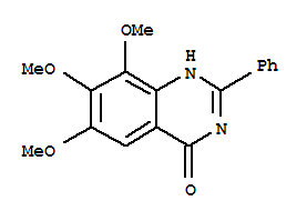 (9ci)-6,7,8-三甲氧基-2-苯基-4(1H)-喹唑啉酮結(jié)構(gòu)式_35241-32-8結(jié)構(gòu)式
