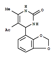 (9ci)-5-乙酰基-4-(1,3-苯并二氧雜環(huán)戊烯l-4-基)-3,4-二氫-6-甲基-2(1H)-嘧啶酮結(jié)構(gòu)式_362591-88-6結(jié)構(gòu)式