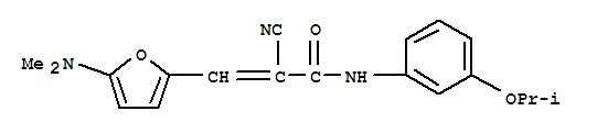 2-氰基-3-[5-(二甲基氨基)-2-呋喃]-n-[3-(1-甲基乙氧基)苯基]-2-丙酰胺結(jié)構式_362693-02-5結(jié)構式
