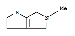 (9ci)-5,6-二氫-5-甲基-4H-噻吩并[2,3-c]吡咯結(jié)構(gòu)式_365998-43-2結(jié)構(gòu)式