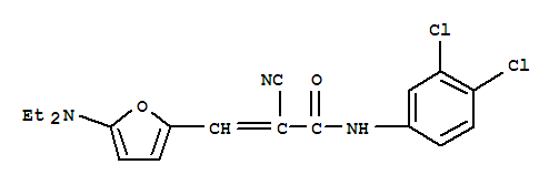 2-氰基-n-(3,4-二氯苯基)-3-[5-(二乙基氨基)-2-呋喃]-2-丙酰胺結(jié)構(gòu)式_366820-66-8結(jié)構(gòu)式