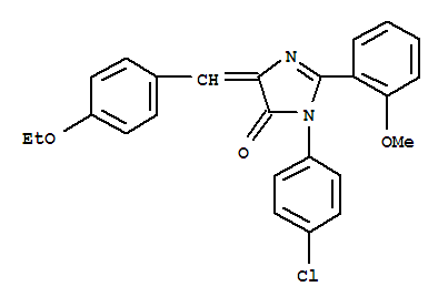 3-(4-氯苯基)-5-[(4-乙氧基苯基)亞甲基]-3,5-二氫-2-(2-甲氧基苯基)-4H-咪唑-4-酮結(jié)構(gòu)式_369623-50-7結(jié)構(gòu)式