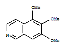 Isoquinoline,5,6,7-trimethoxy-(9ci)Structure,36982-71-5Structure Isoquinoline,5,6,7-trimethoxy-(9ci) Structure,36982-71-5Structure
