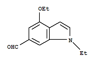 1H-indole-6-carboxaldehyde,4-ethoxy-1-ethyl-(9ci)Structure,372100-00-0Structure 1H-indole-6-carboxaldehyde,4-ethoxy-1-ethyl-(9ci) Structure,372100-00-0Structure