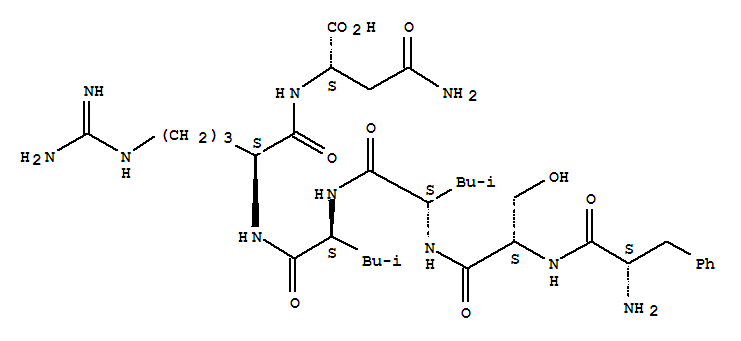 L-苯丙氨酰-L-絲氨酰-L-亮氨酰-L-亮氨酰-L-精氨酰-L-天冬氨酰胺結(jié)構(gòu)式_374898-11-0結(jié)構(gòu)式