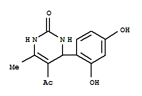 (9Ci)-5-乙酰基-4-(2,4-二羥基苯基)-3,4-二氫-6-甲基-2(1H)-嘧啶酮結(jié)構(gòu)式_380654-24-0結(jié)構(gòu)式