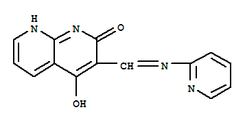 (9Ci)-4-羥基-3-[(2-吡啶亞氨基)甲基]-1,8-萘啶-2(1H)-酮結(jié)構(gòu)式_392314-04-4結(jié)構(gòu)式